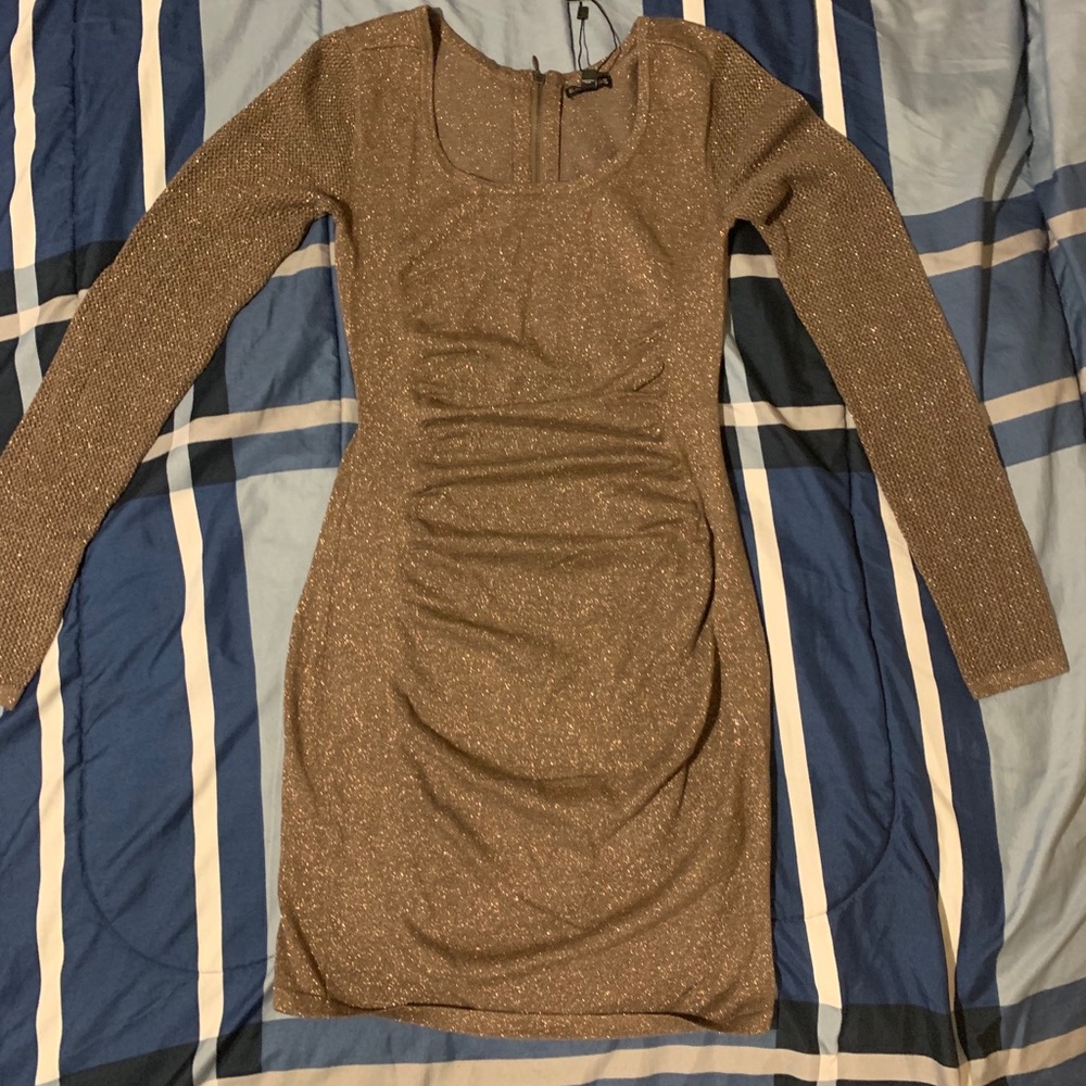 Express golden dress